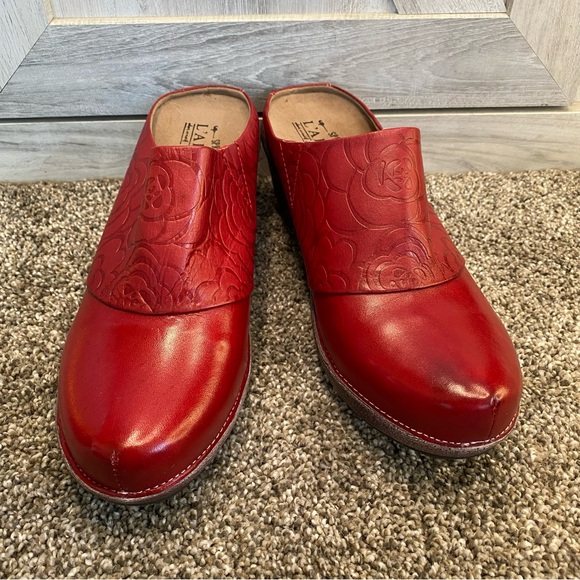 Pristine of L'Artiste by Spring Step Bande clogs in red leather 38 - Picture 3 of 16